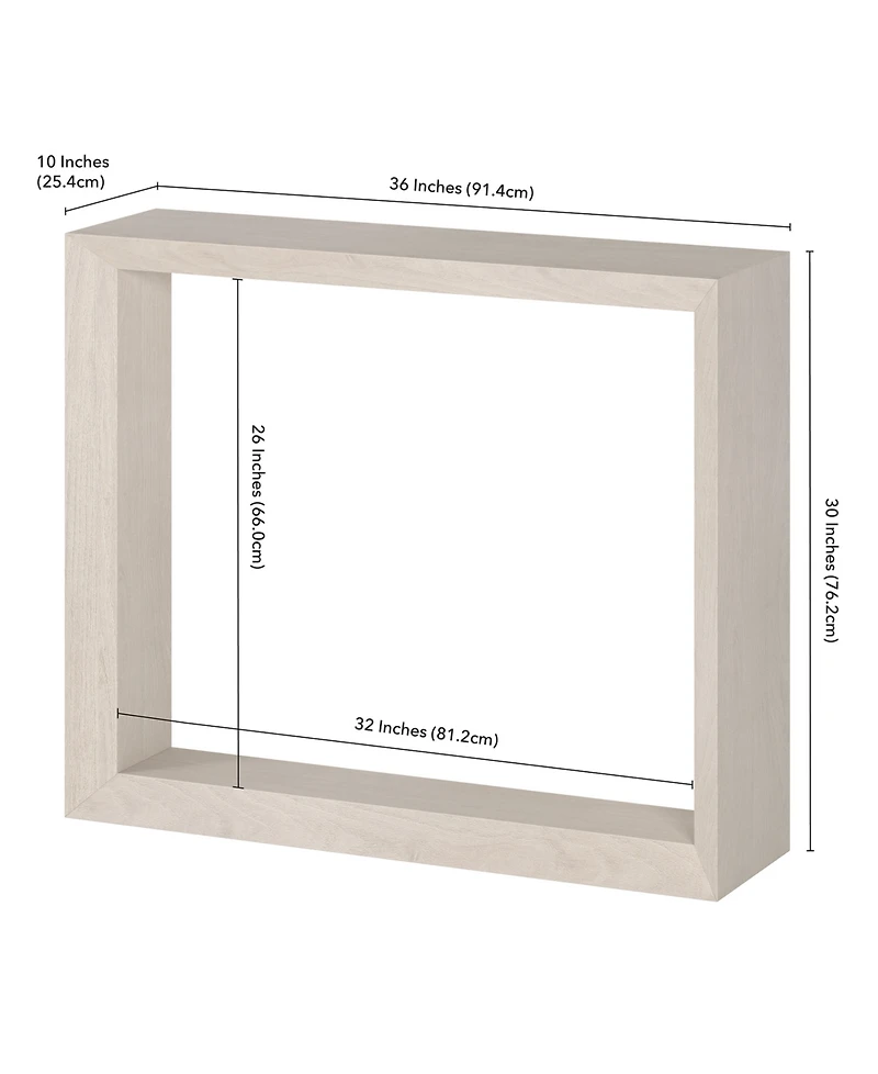 Hudson & Canal Osmond 36" Wood Wide Rectangular Console Table