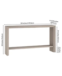 Hudson & Canal Osman 55" Wood Wide Rectangular Console Table