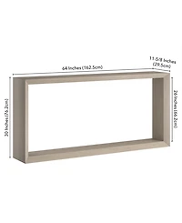 Hudson & Canal Osmond 64" Wood Wide Rectangular Console Table