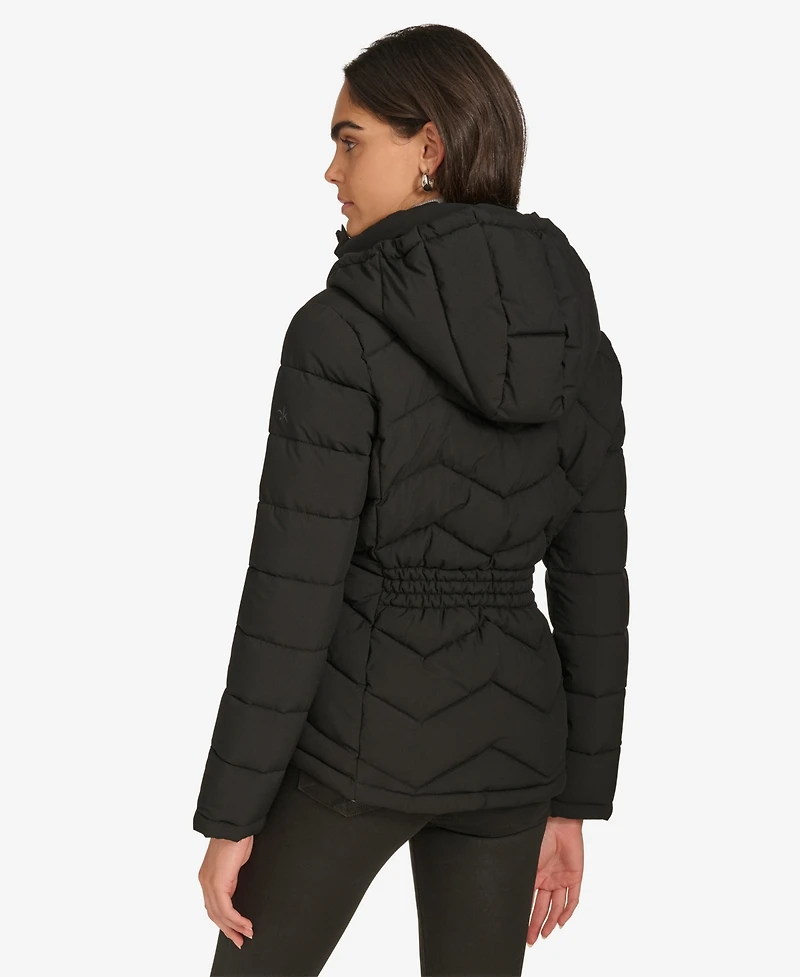 Calvin Klein Women's Short Zip-Up Hooded Puffer Jacket