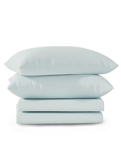 Color Sense Brushed Cool Crisp Solid Cotton -Pc. Sheet Set