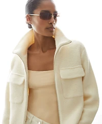 Reiss Women's Les 100 Ciels Textured Wool Jacket