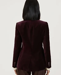 Reiss Women's Elia Velvet Single-Breasted Suit Blazer