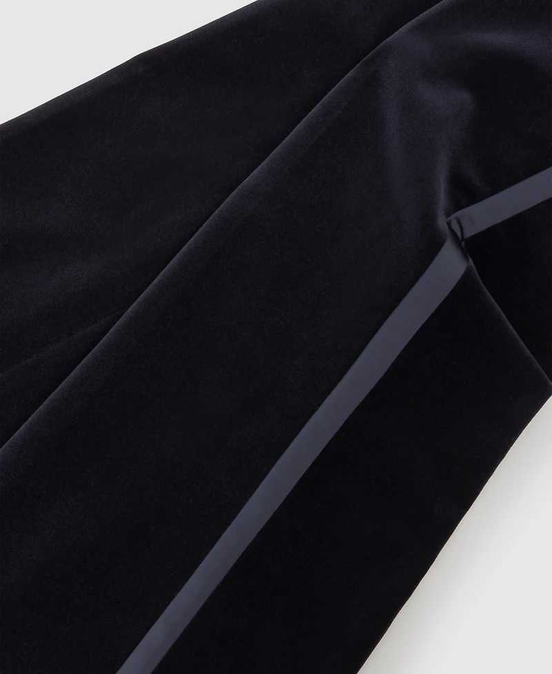 Reiss Women's Cotton Velvet Satin-Stripe Flared Pants