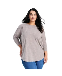 Avenue Women's Plus Kym Rib Hacci Tunic