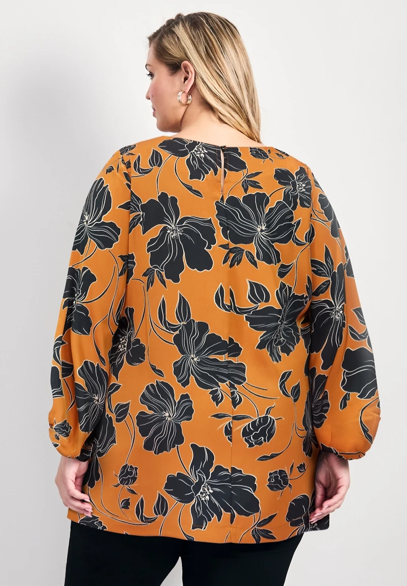 Avenue Women's Plus Bella Satin Tunic