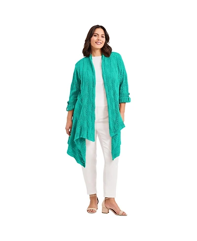 Avenue Women's Pointelle Sweater Cardigan