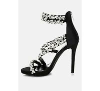 Korna Diamante Embellished Stiletto Heel Sandals