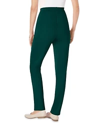 Woman Within Women's Knit Hassle-Free Pull-On Elastic-Waist Pants