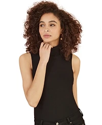 Yumi Women's Roll Neck Sleeveless Sweater