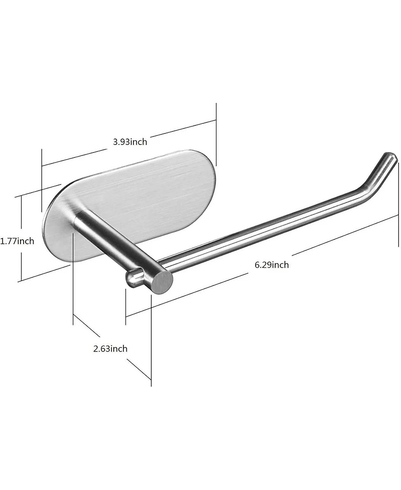 Adhesive Toilet Paper Holder - MST001 Self Adhesive Toilet Roll Holder for Bathroom Kitchen Stick on Wall Stainless Steel Brushed