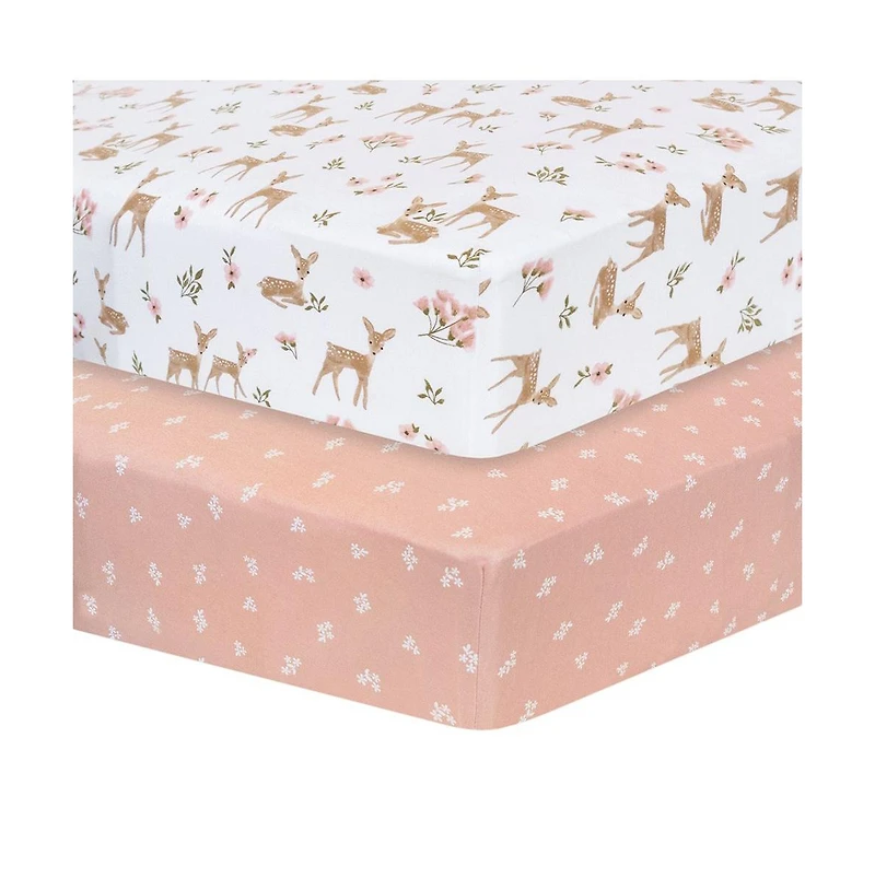 Living Textiles Cotton Jersey Fitted Sheet - Dusty Rose