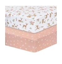 Living Textiles Cotton Jersey Fitted Sheet - Dusty Rose