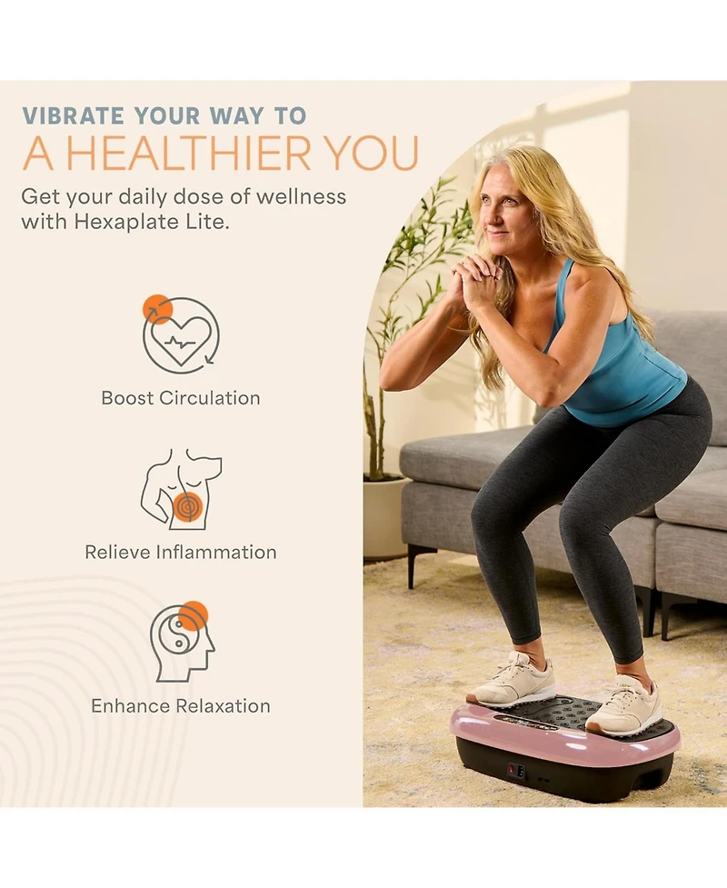 LifePro Compact Vibration Plate Exercise Machine, Mini Full Body Vibration Platform for Lymphatic Drainage & Pain Relief