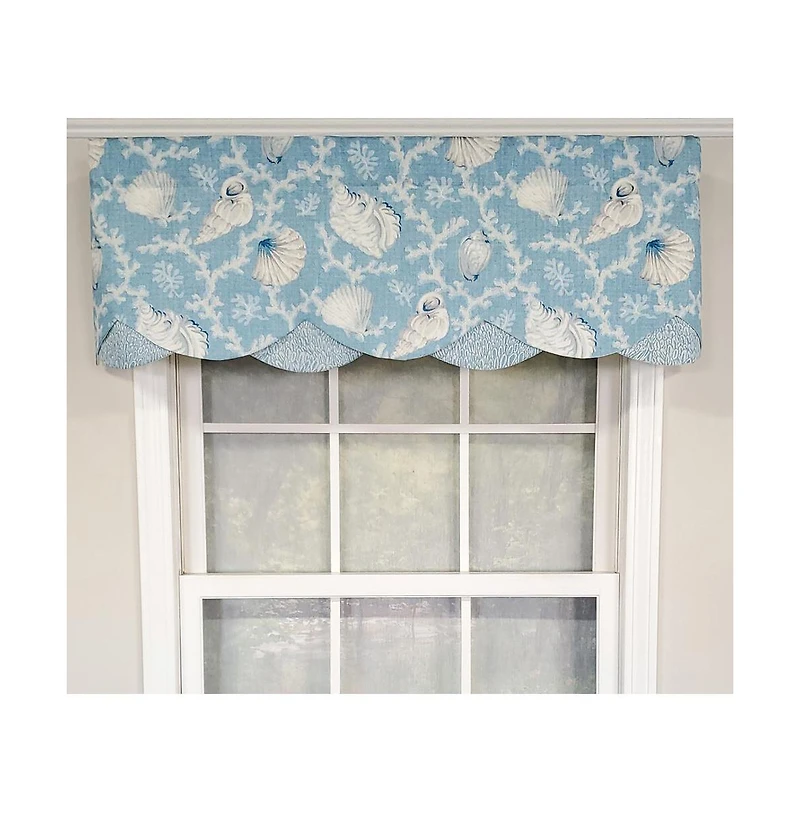 Rlf Home Luxurious Modern Design Classic Jenna Glory Style Window Valance 50" x 16" Pear
