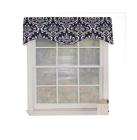 Ozbourne Cornice Syel 3" Rod Pocket Valance 50" x 17" Navy by Rlf Home