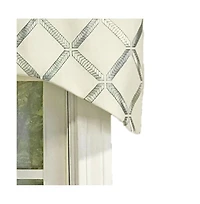 Granville Cornice 3" Rod Pocket Window Valance 50" x 17" Mermaid Green by Rlf Home