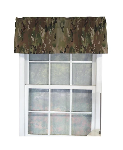 Rlf Home Cloak Tailored 100% Cotton with Fully Lined 3" Rod Pocket Valnance for Windows 50" x 14" Green
