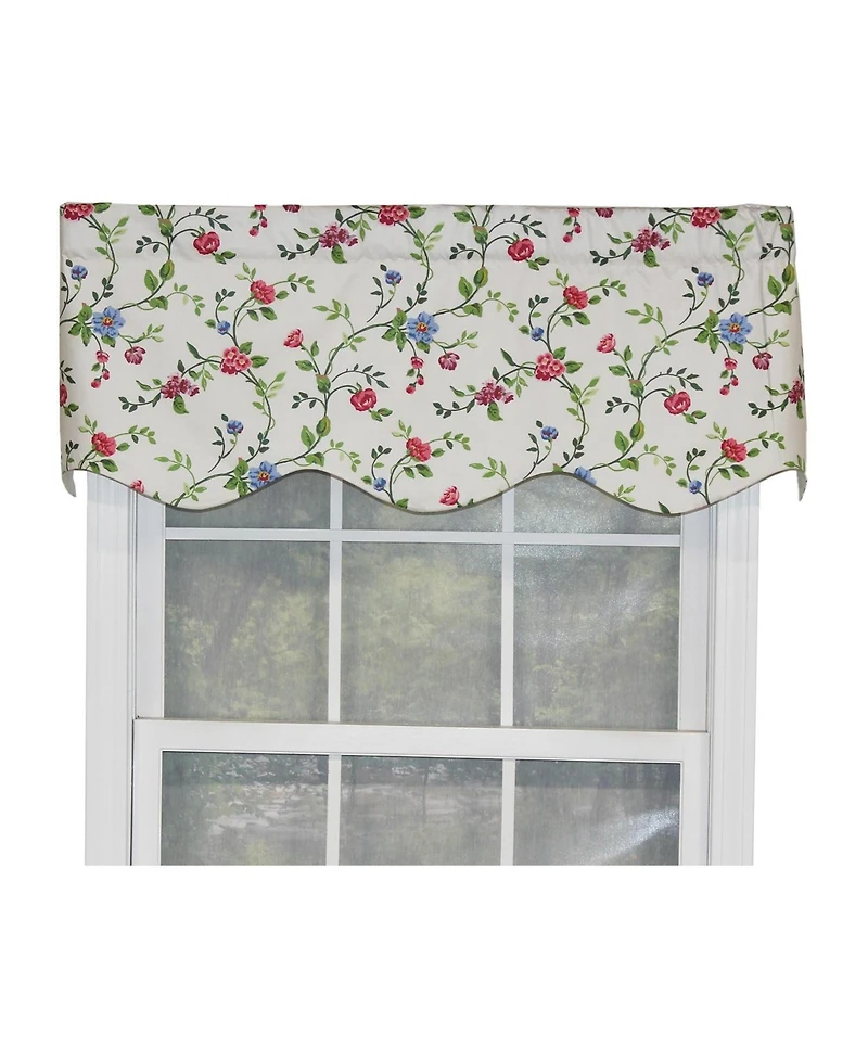 Rlf Home English Ivy Provance 100% Cotton with Fully Lined 3" Rod Pocket Valnance for Windows 50" x 15" Spring