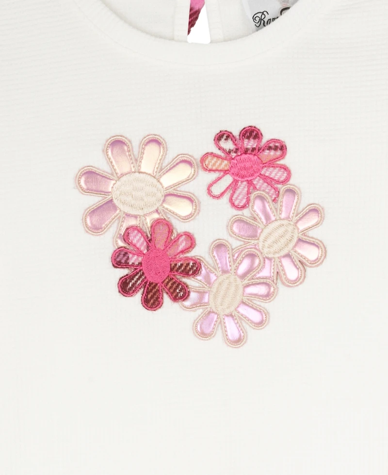 Rare Editions Girls 4T-6X Shacket, T-Shirt, and Leggings, 3-Piece Set