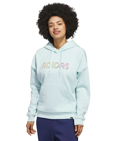 adidas Women's Wordmark Graphic Hooded Sweatshirt