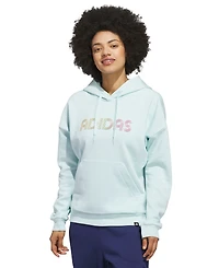 adidas Women's Wordmark Graphic Hooded Sweatshirt