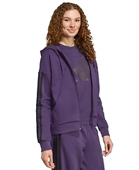 adidas Women's Essentials 3-Stripes Full-Zip Fleece Hoodie