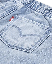Levi's Girls 4-6X 2-Piece Ruffle Round Neck Top and Heart Pocket Pants Set