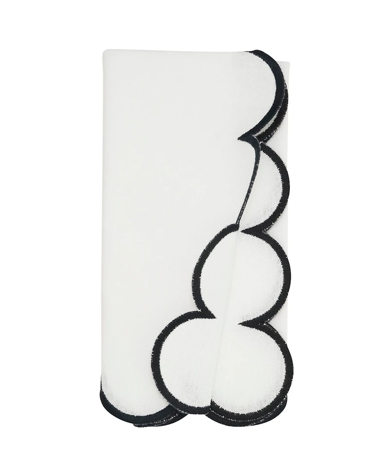 Saro Lifestyle Scalloped Hem Napkin, Set of 4