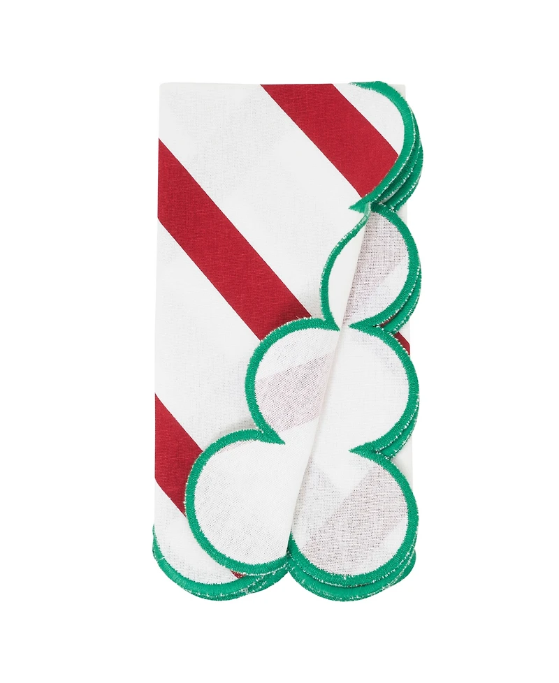 Saro Lifestyle Scalloped Napkin, Set of 4