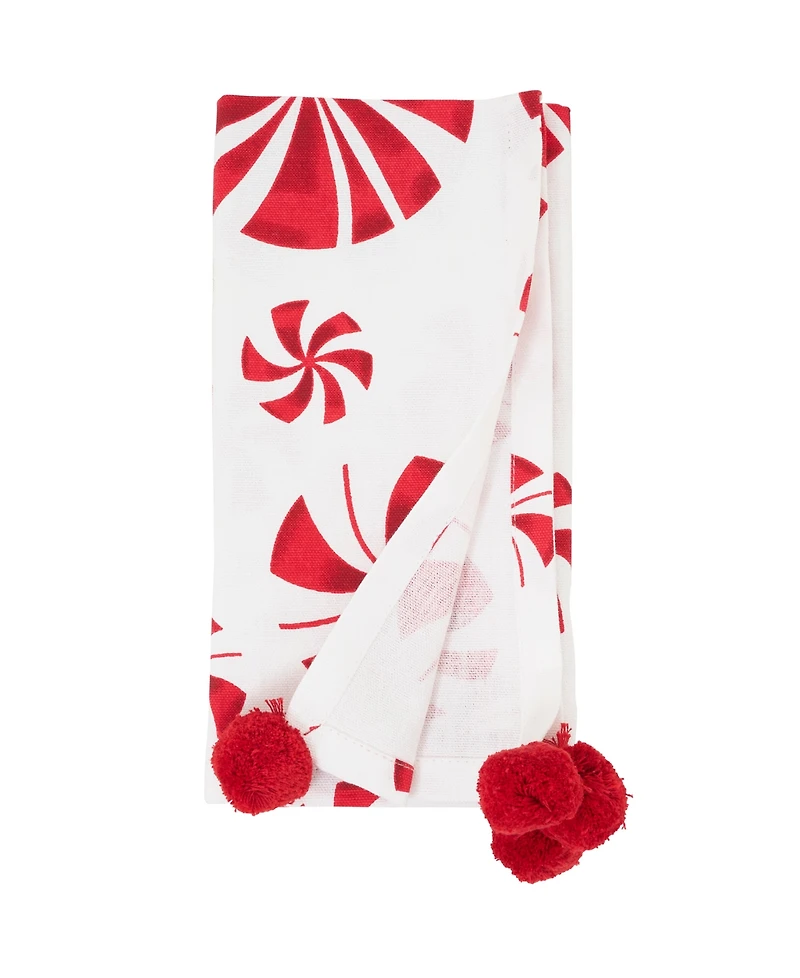 Saro Lifestyle Peppermints Napkin, Set of 4
