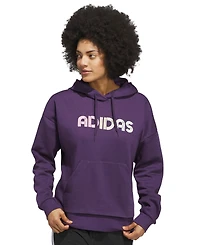 adidas Women's Wordmark Graphic Hooded Sweatshirt