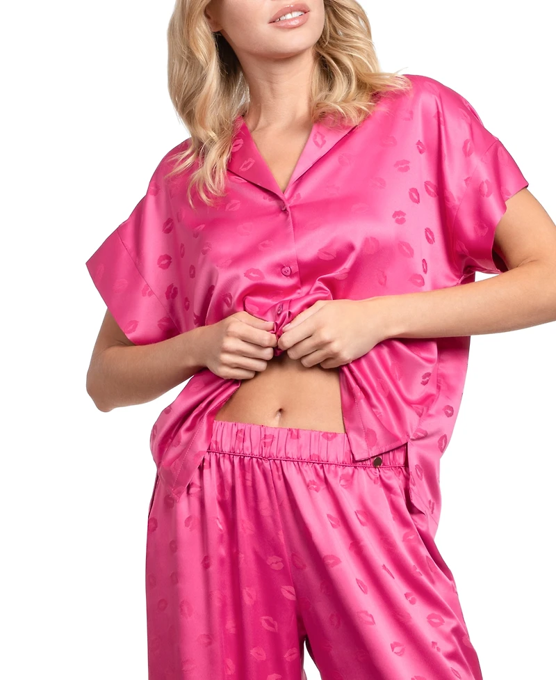 Midnight Bakery Women's Sleepwear Cosmic Love Satin Pj Set
