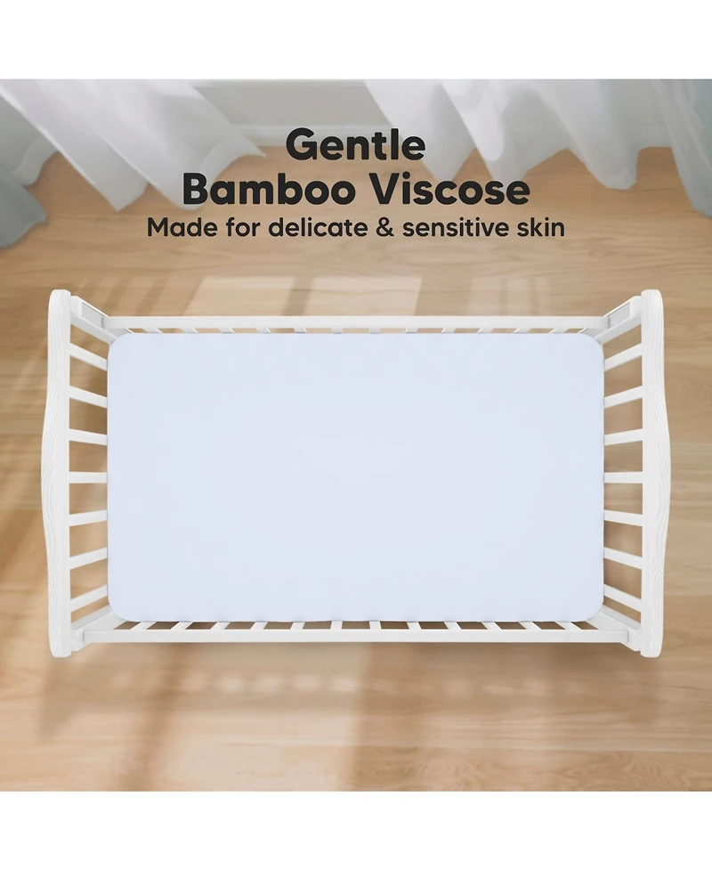 KeaBabies 2pk Fitted Crib Sheets for Boys, Girls, Baby Sheet, Standard Nursery Sheet Cover