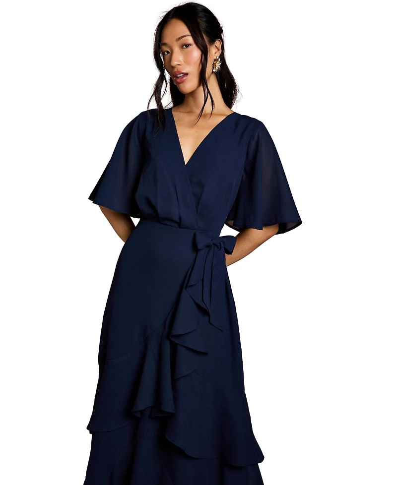 Coast Women's Angel Sleeve Bridesmaid Maxi Dress