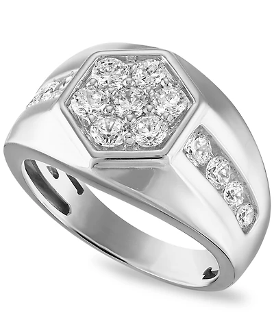 Esquire Men's Jewelry Diamond Ring (1-1/2 ct. t.w.) Gold-Plated Sterling Silver