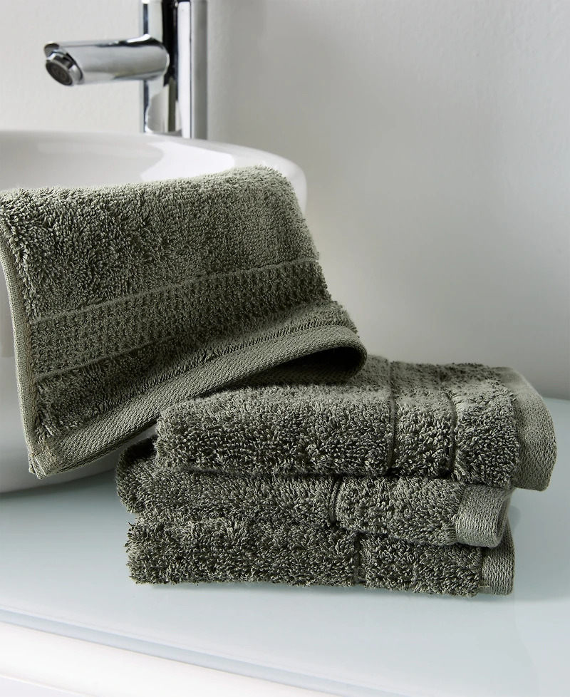 Oake Organic Cotton 4-Pk. Washcloth, Exclusively at Macy's