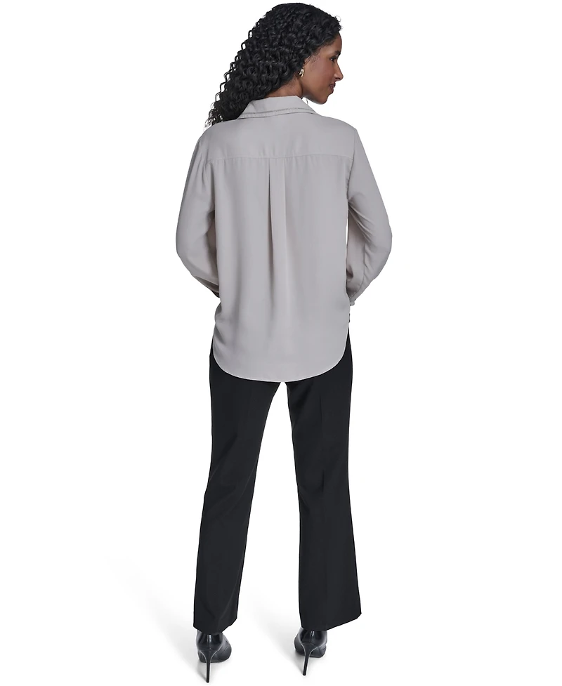 Calvin Klein Women's Decorated Button-Down Top