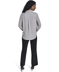 Calvin Klein Women's Decorated Button-Down Top