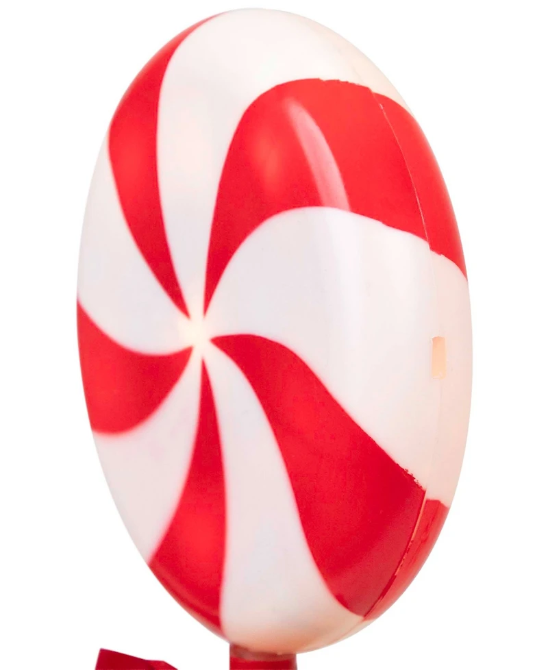 Northlight Lighted Peppermint Candy Christmas Outdoor Pathway Markers, Set of 3