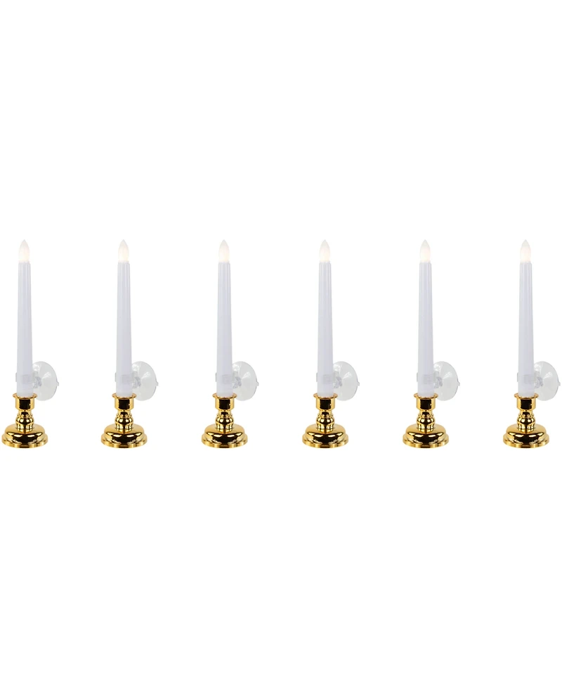 Northlight Single Light Window Candles with Remote and Timer, Set of 6