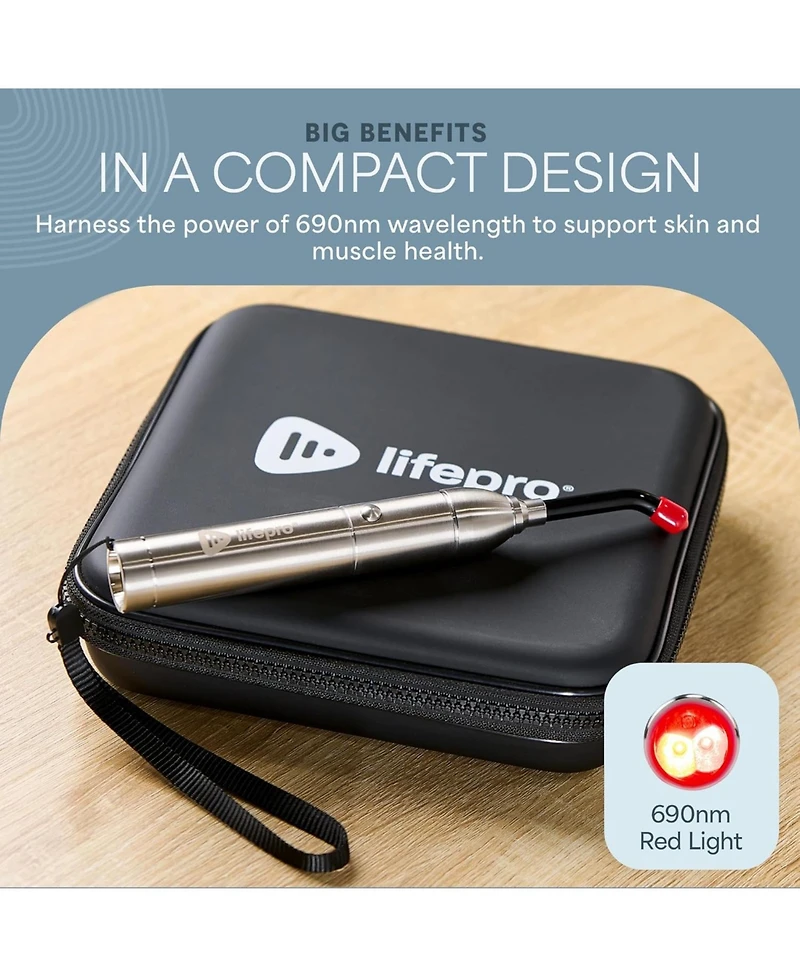 Lifepro Infrared & Red Light Therapy Device – 3 Wavelength Near Infrared Light for Joint, Muscle & Face Pain Relief – Compact, Portable Design for Bod