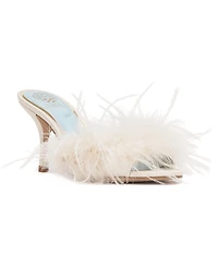 Vince Camuto Women's Paelly High-Heel Feathered Dress Mules