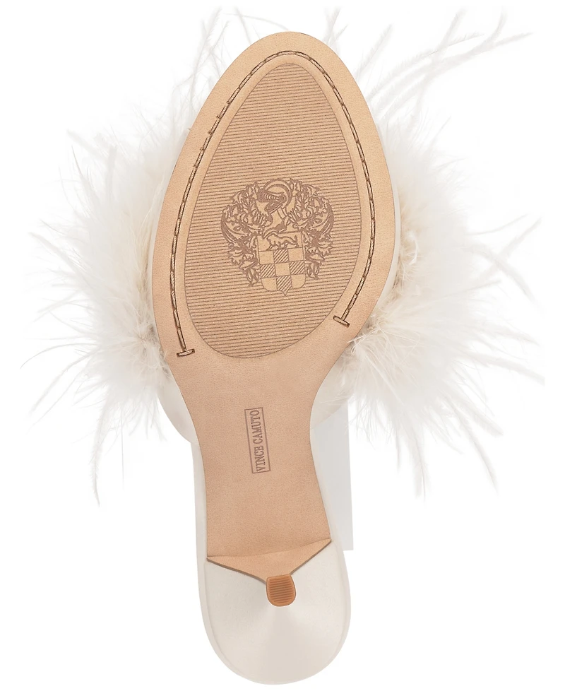Vince Camuto Women's Paelly High-Heel Feathered Dress Mules