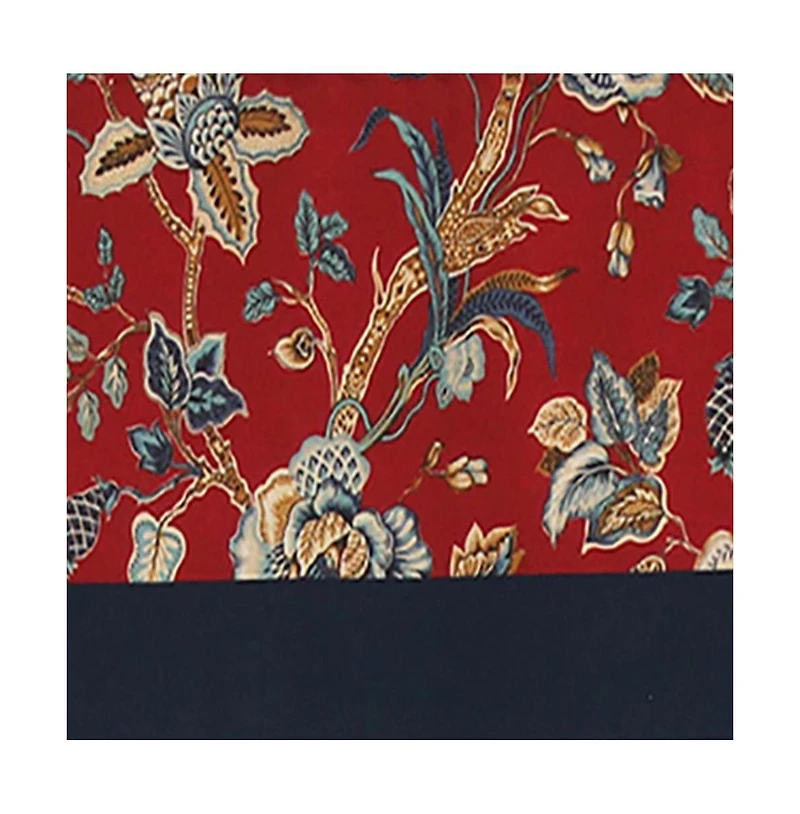 Rlf Home Gianna Banded Valance Spa. 3" Rod Pocket, Contrast bottom banding. 50"W x 16"L