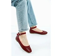 Danseur Ankle Strap Detail Ballet Flats