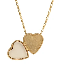 2028 Porcelain Heart Locket Necklace