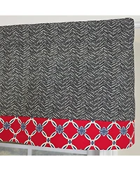 Rlf Home 100% Cotton Brazil Banded Fully lined Windows Rod Pocket Valance 50" x 16" Red