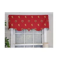 Rlf Home Modern Design Classic Medieval Regal Valance 50" x 17" Vermillion Red