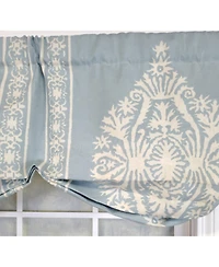 Rlf Home 3" Rod Pocket High Quality Fabric Nora Stationary Balloon Valance for Windows 50" x 23" Blue